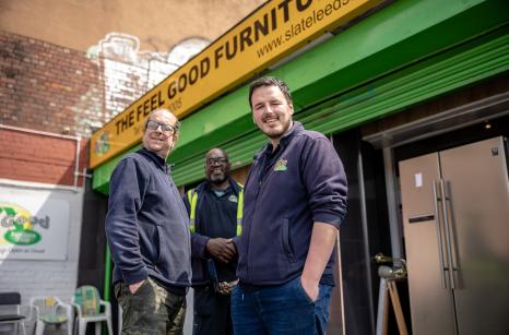 Team outside the Armley Shop